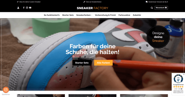 Sneaker Factory Automatisierung Referenz