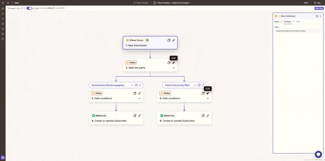 Zapier Showcase mit Fillout und MailerLite